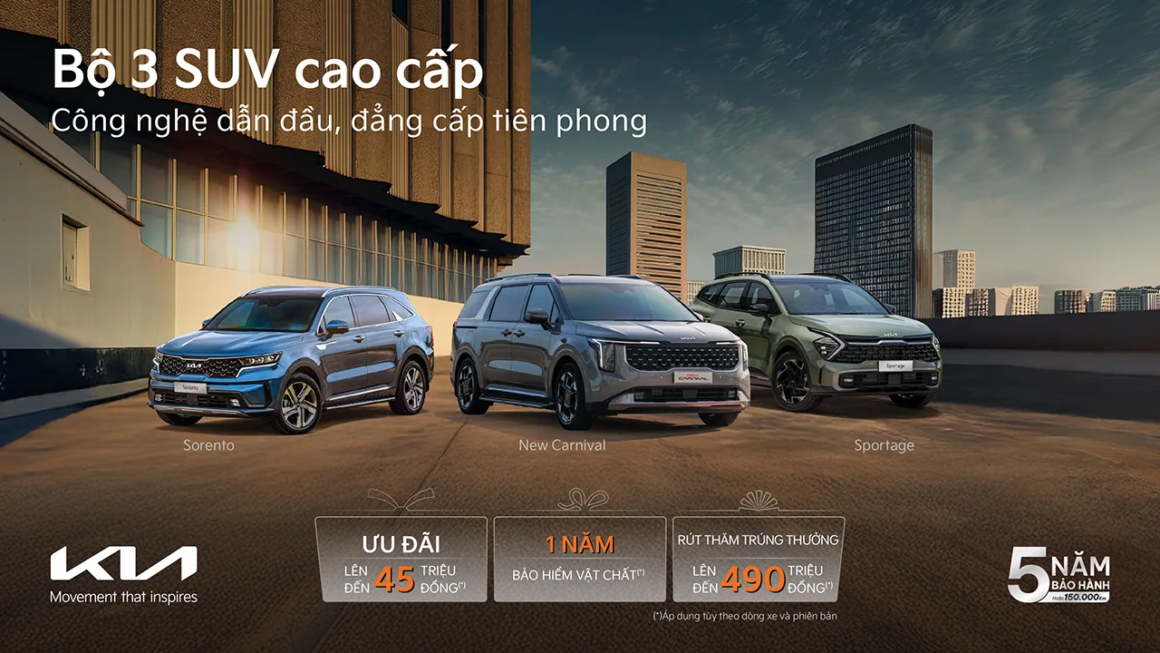 KIA tăng ưu đãi cho nhiều dòng xe trong tháng 12, cao nhất lên đến 100 triệu đồng